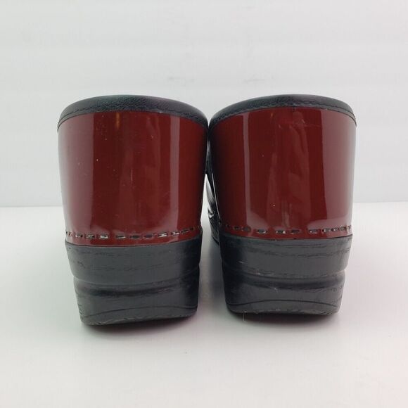 Dansko Womens Size EU 41 US 10.5-11 Red Shinny Slip On Comfort Work Clog Shoes - Picture 7 of 10
